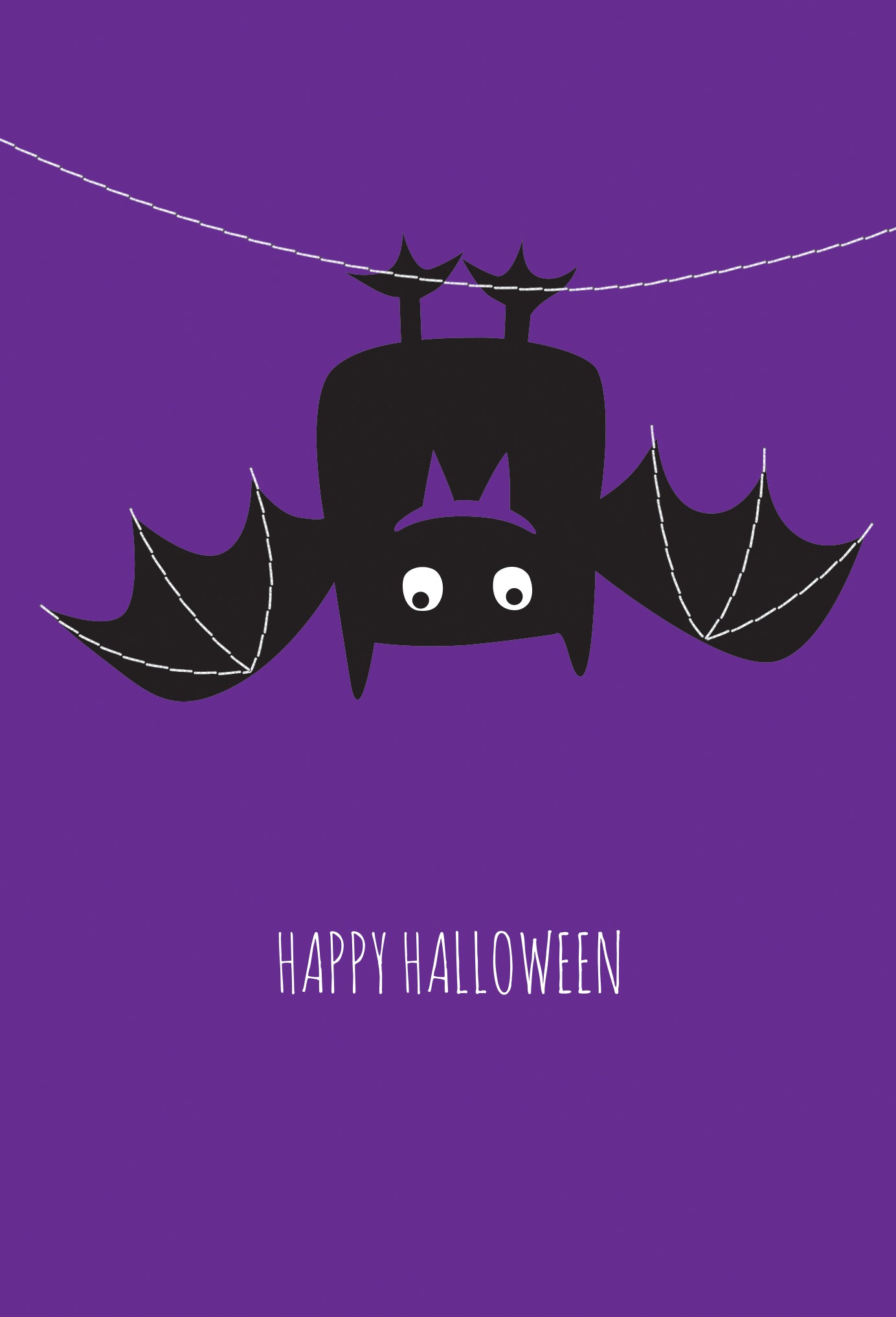 Hanging Bat Halloween Card - Cardmore